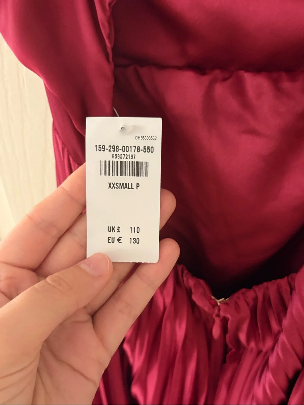 Abercrombie & Fitch Burgundy Spaghetti-Strap Pleated Maxi Dress